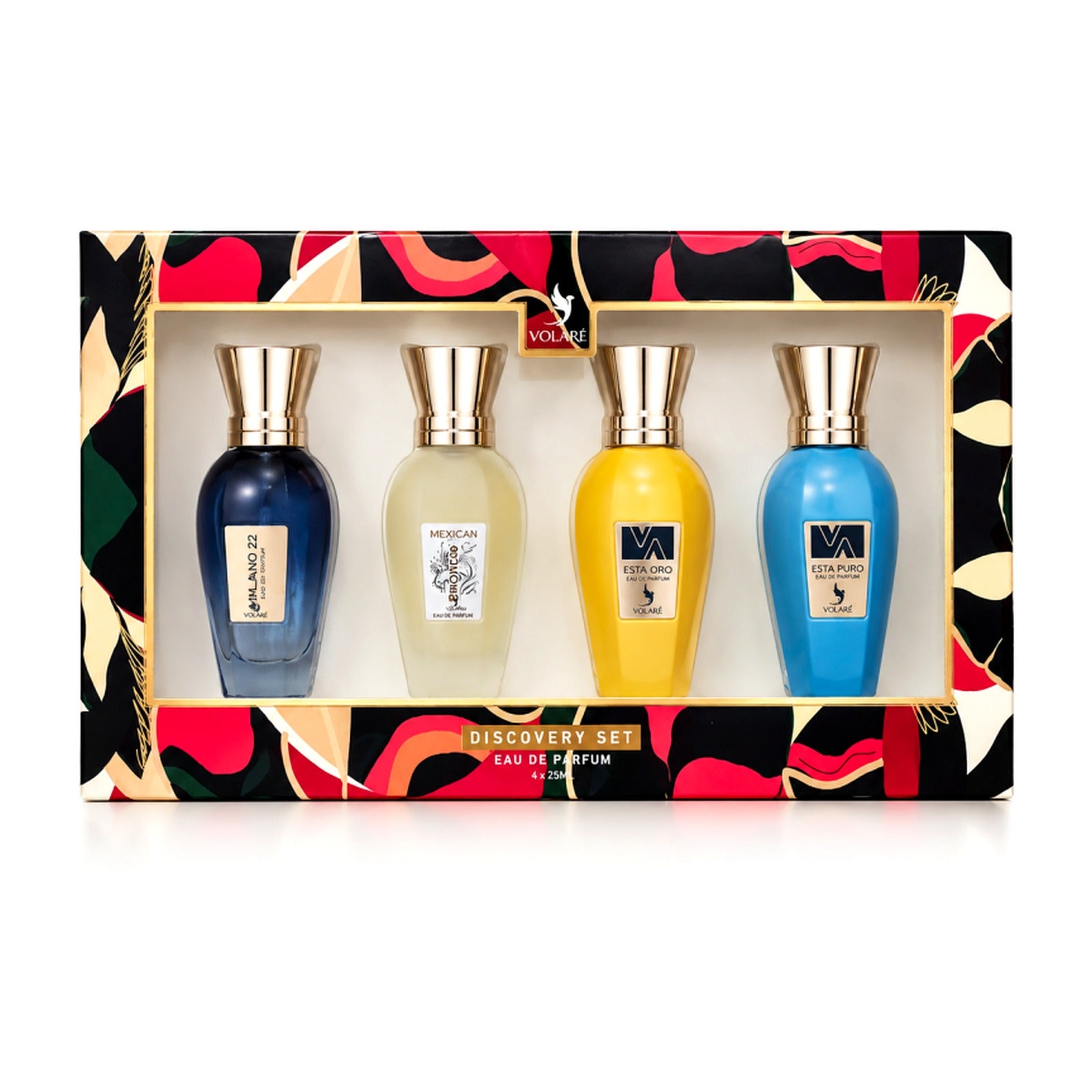 Coffret Volaré Discovery Set 4x25ml - Milano 22, Bronco Mexican, Esta Oro, Esta Puro